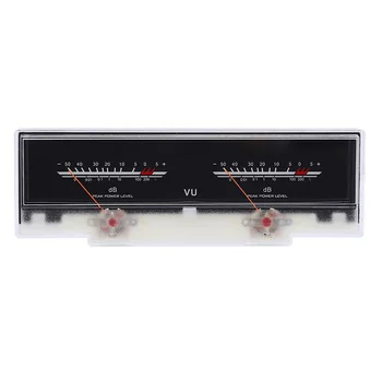 Измеритель уровня VU Meter Портативный Прочный ABS с белой подсветкой HD, инструмент для аудиооборудования для преобразования домашнего аудио в автомобильный аудио
