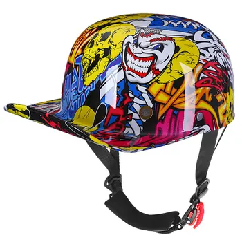 Ретро мотоциклетный шлем, летняя мужская и женская бейсболка, Полушлем для верховой езды, Гоночный мото шлем, Одобренный DOT casco, Винтажный скутер