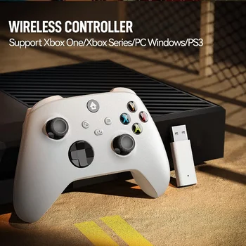 Беспроводной игровой контроллер 2.4G для консоли Xbox One серии X/S, Джойстики с адаптером 2.4G, приемник для геймпада для ПК с Windows
