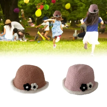 Шляпа рыбака с цветочным куполом для младенцев, мальчиков и девочек, кепка с большими полями, шляпа-тазик
