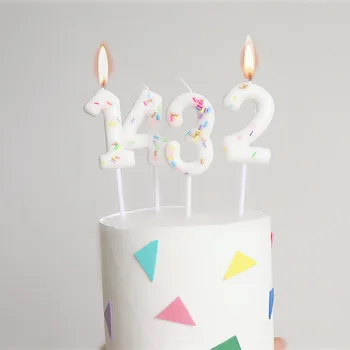 Мини-свеча с цифрами 1 2 3 4 5 6 7 8 9, Цифровое Украшение торта, Топпер для кексов Для детей, Подарки на День Рождения для детей
