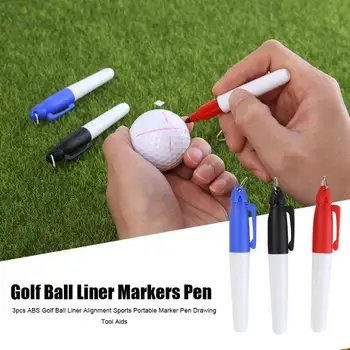 1ШТ/3ШТ Новый красный Синий черный вкладыш для мяча для гольфа, маркеры, разметка для рисования ручкой, аксессуары для гольфа, спортивное снаряжение для гольфа