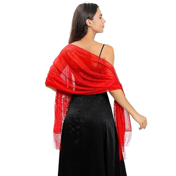 Новое дизайнерское женское вечернее платье, кружевной шарф и шали, однотонные хиджабы с длинными кисточками, Женские платки из пашмины, Бандана, свадьба 2023 года
