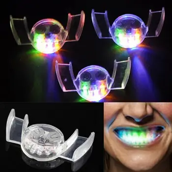 1 шт. Креативные мигающие светодиодные брекеты для рта, светящиеся зубы, для вечеринки в честь Хэллоуина, Rave Glow, принадлежности для вечеринок, игрушка для декомпрессии